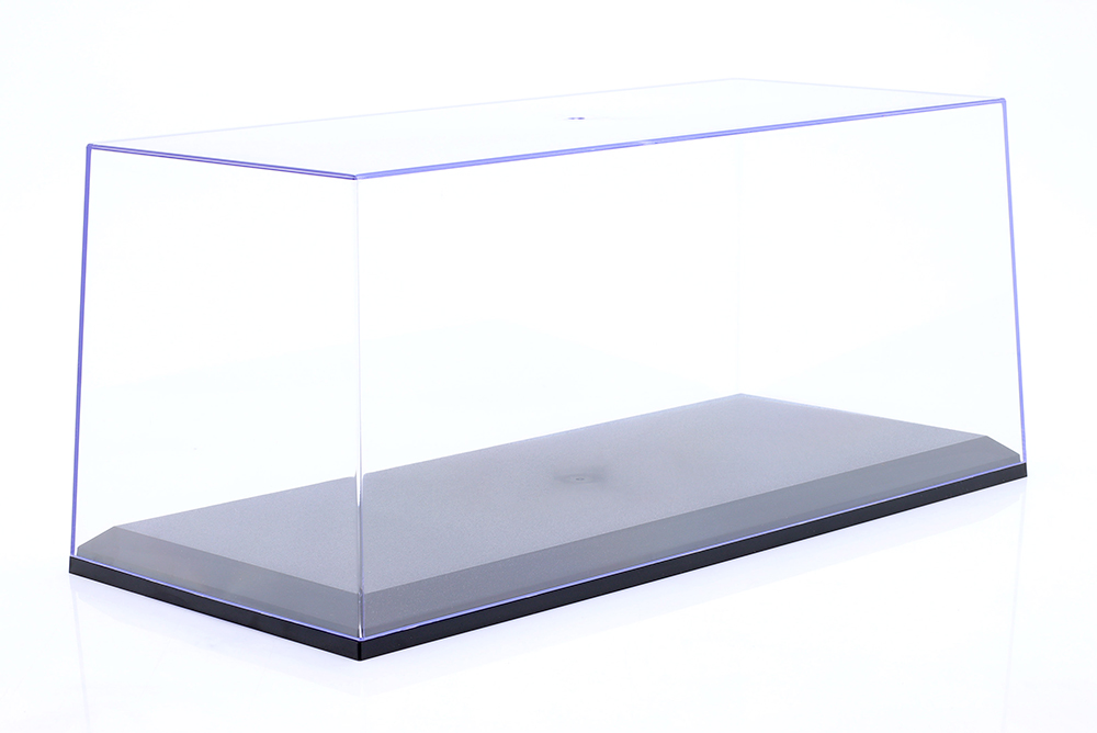 ACRYLIC SINGLE DISPLAY CASE FOR MODEL CARS IN SCALE "BLACK BASE" / АКРЙЛИК БОКС ДЛЯ МОДЕЛЕЙ ЧЕРНЫЙ БАСЕ