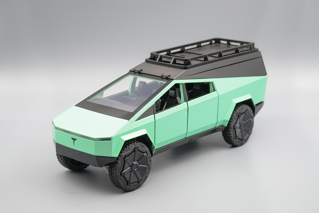 TESLA CYBERTRUCK  КЕМПЕР, ЗЕЛЁНЫЙ, 23 СМ