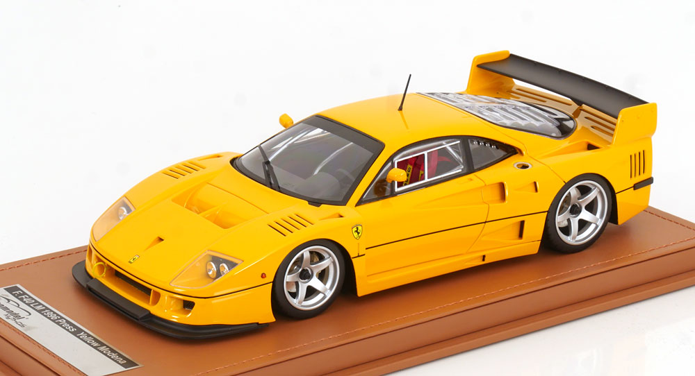 FERRARI F40 LM PRESS VERSION WITH SILVER RIMS 1996 YELLOW