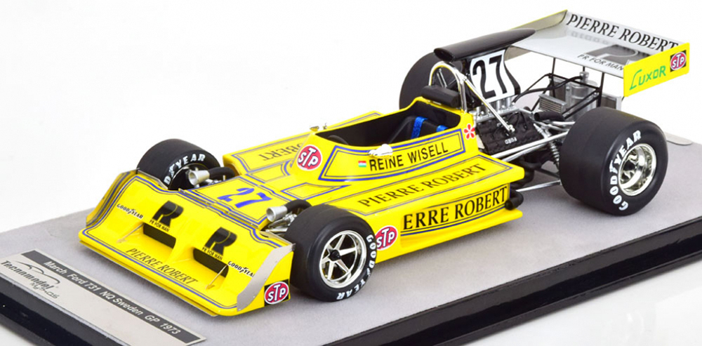 MARCH F1 731 FORD N27 SWEDEN GP 1973 REINE WISELL, YELLOW