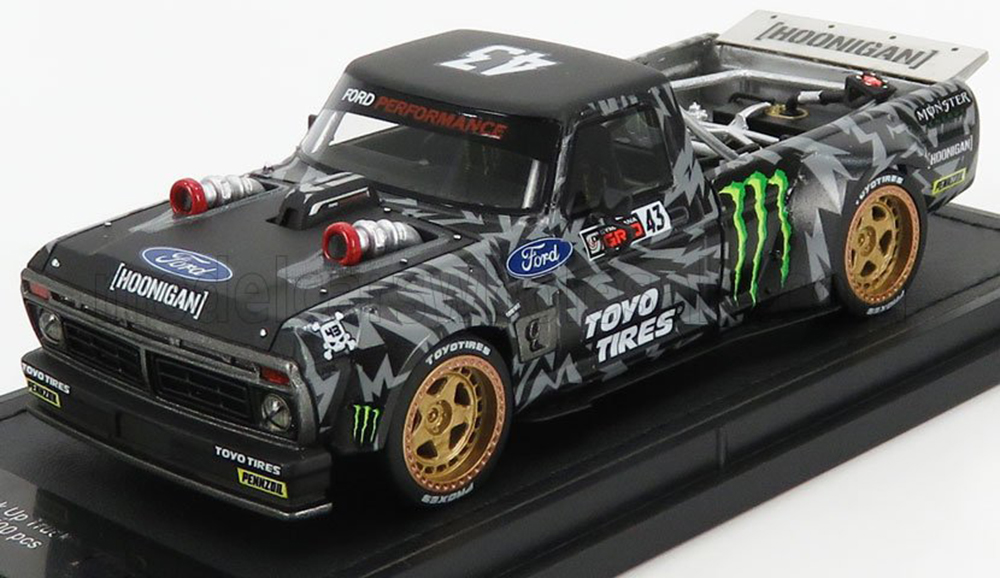 FORD F-150 PICK-UP #43 HOONIGAN 1977 KEN BLOCK, BLACK WHITE