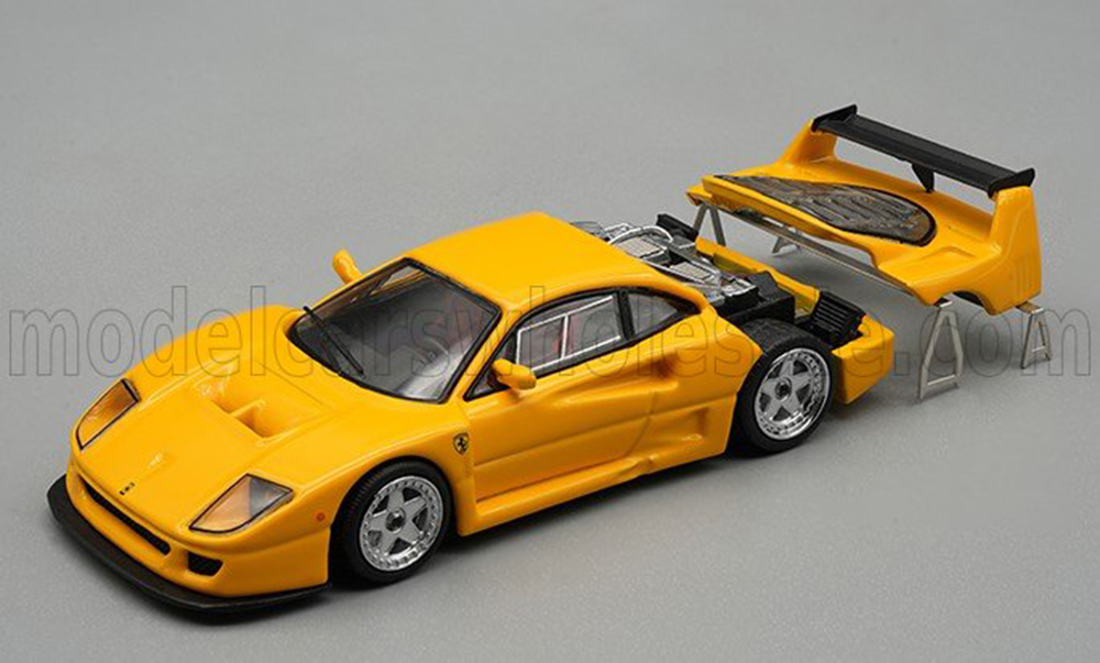 FERRARI F40 LM PRESS VERSION 1996 - SILVER WHEELS, GIALLO MODENA - YELLOW (ДЛИНА МОДЕЛИ 6-10 СМ)
