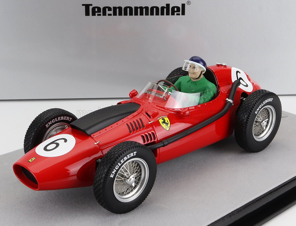 FERRARI F1 DINO 246 #6 MAROCCO GP MIKE HAWTHORN WITH PILOT FIGURE 1958 WORLD CHAMPION, RED