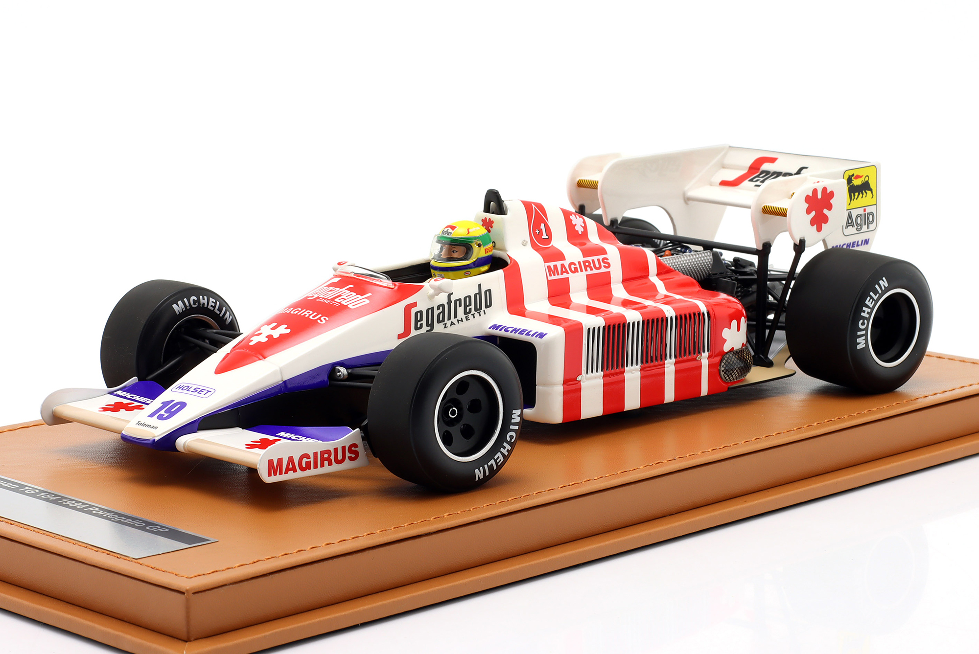 TOLEMAN TG184 #19 3RD PORTUGAL GP FORMULA 1 1984 AYRTON SENNA / ТОЛМАН TG184 3 МЕСТО ПОРТУГАЛ ГРАН-ПРИ ФОРМУЛА-1 АЙРТОН СЕННА