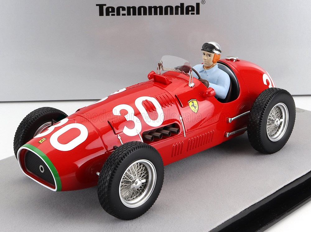 FERRARI F1 500 F2 #30 WINNER SWISS GP WITH PILOT FIGURE 1952 PIERO TARUFFI, RED