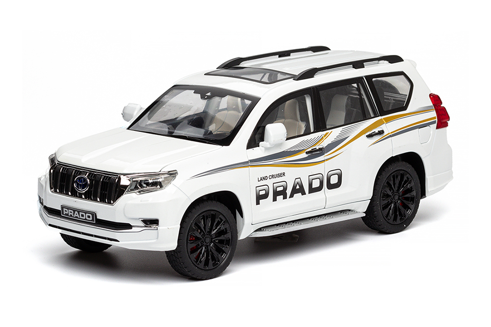 TOYOTA LAND CRUISER PRADO J150 2023 WHITE / ТОЙОТА ЛЭНД КРУЗЕР ПРАДО БЕЛЫЙ (ДЛИНА 29 СМ БЕЗ КОРОБКИ)