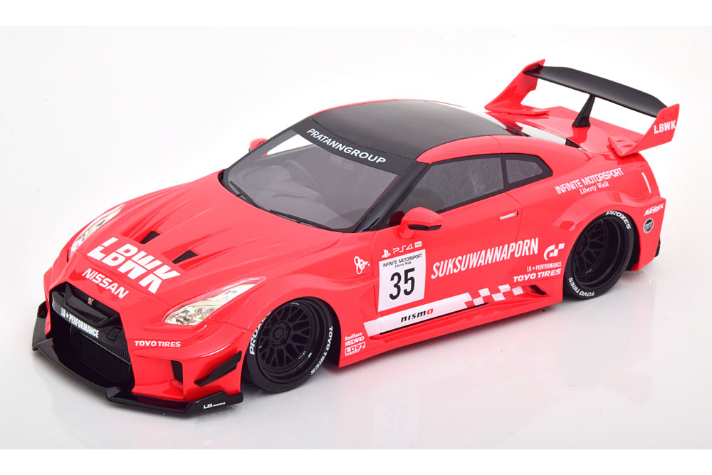 NISSAN 35 GT-RR VER.1 NO 35 LB-SILHOUETTE WORKS RED BLACK / НИССАН