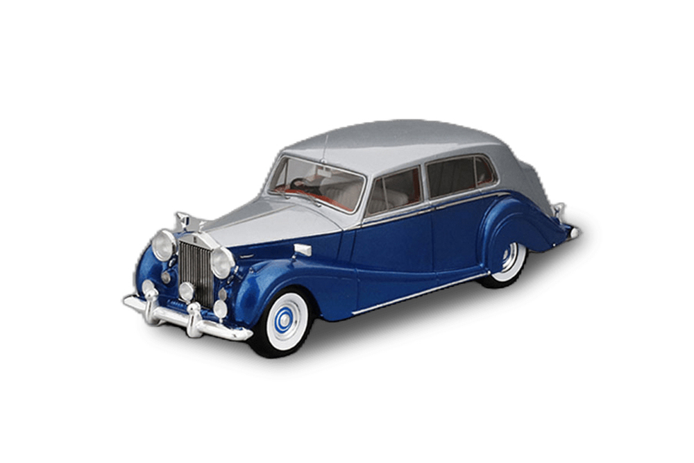 ROLLS-ROYCE SILVER WRAITH TOURING LIMOUSINE HJ MULLINER 1952 СЕРЕБРИСТЫЙ С СИНИМ