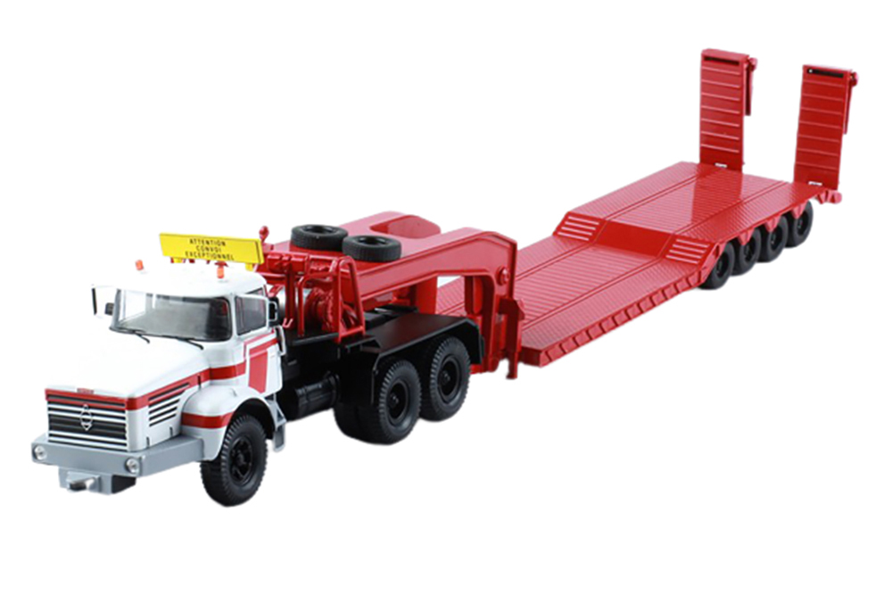 BERLIET TB 015 M3 6X4 С ПРИЦЕПОМ-ТЯЖЕЛОВОЗОМ 1960 WHITE/RED