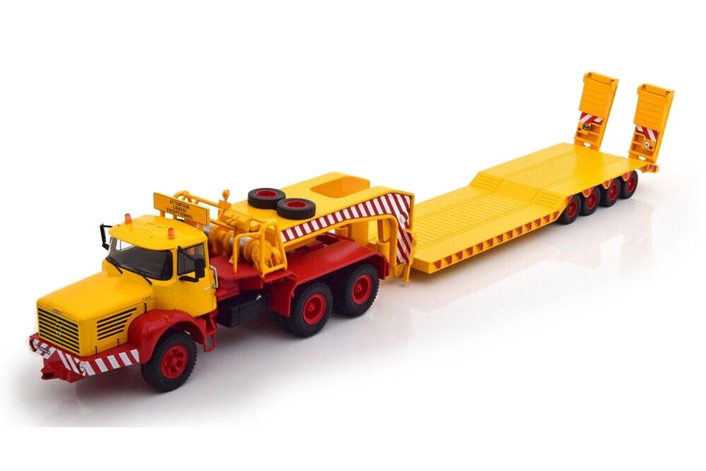 BERLIET TB 015 M3 6X4 С ПРИЦЕПОМ-ТЯЖЕЛОВОЗОМ 1960 YELLOW/RED / БЕРЛИЕТ ТБ 015