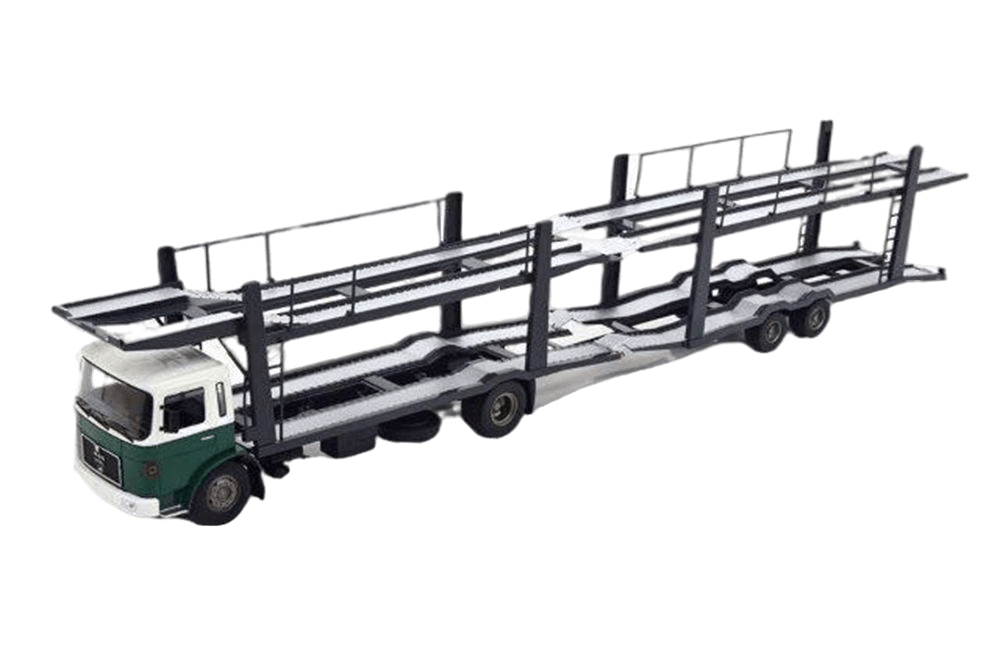 MAN AUTOTRANSPORTER WITH TRAILER GREEN WHITE