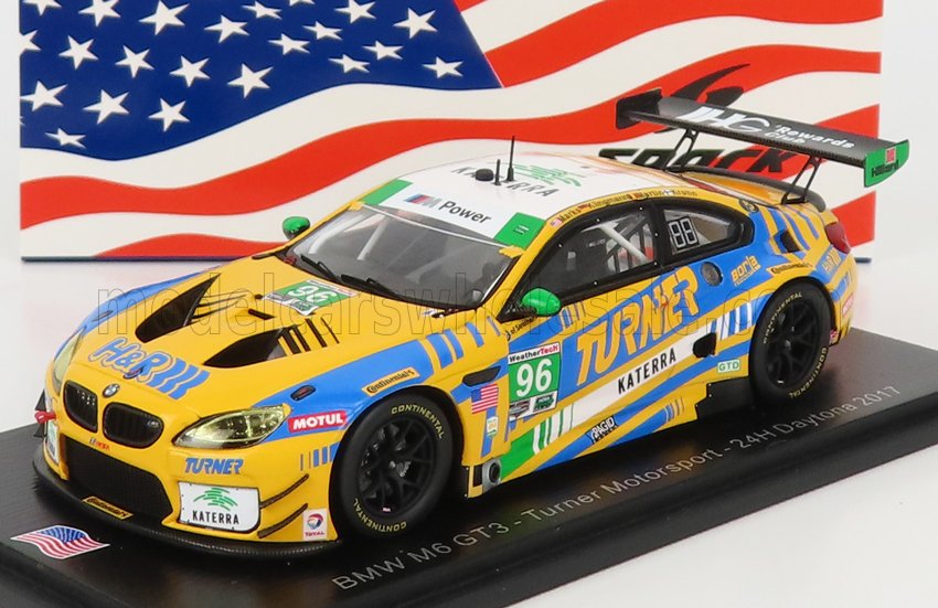 BMW 6-SERIES M6 GT3 TEAM TURNER MOTORSPORT N96 24H DAYTONA (2017) M.MARTIN - J.MARKS - J.KLINGMANN - J.KROHN, YELLOW BLUE