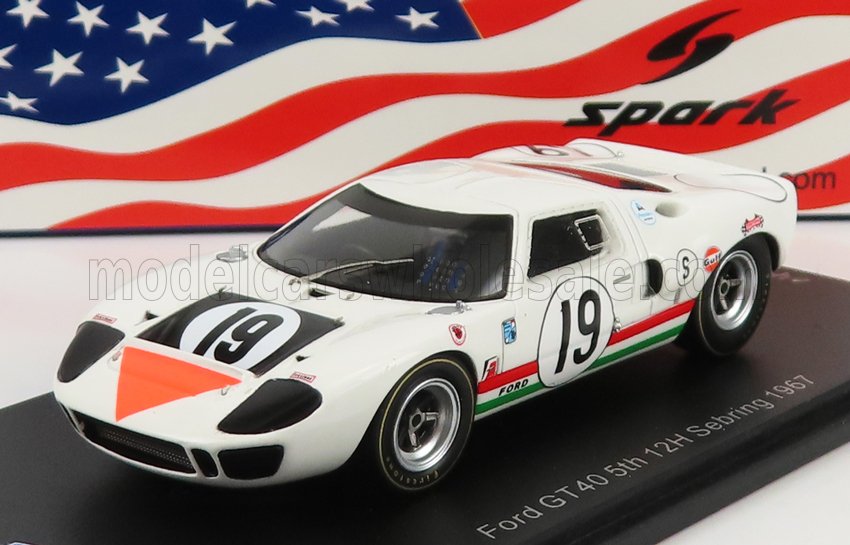 FORD GT40 MKIV 7.0L V8 #19 12H SEBRING (1967) N.VACCARELLA - U.MAGLIOLI, WHITE