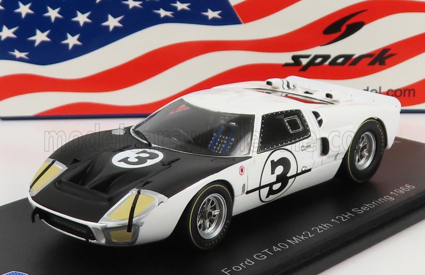 FORD GT40 MKIV 7.0L V8 #3 12H SEBRING (1966) W.HANSGEN - M.DONOHUE, WHITE BLACK