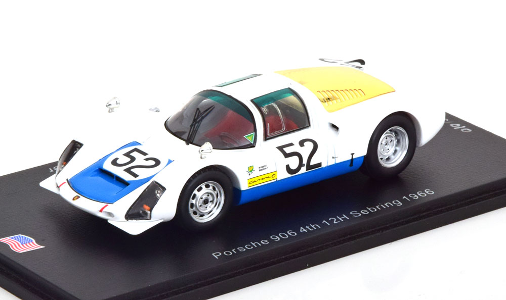 PORSCHE 906 NO 52  12H SEBRING, HERRMANN/BUZZETTA/MITTER (1966)
