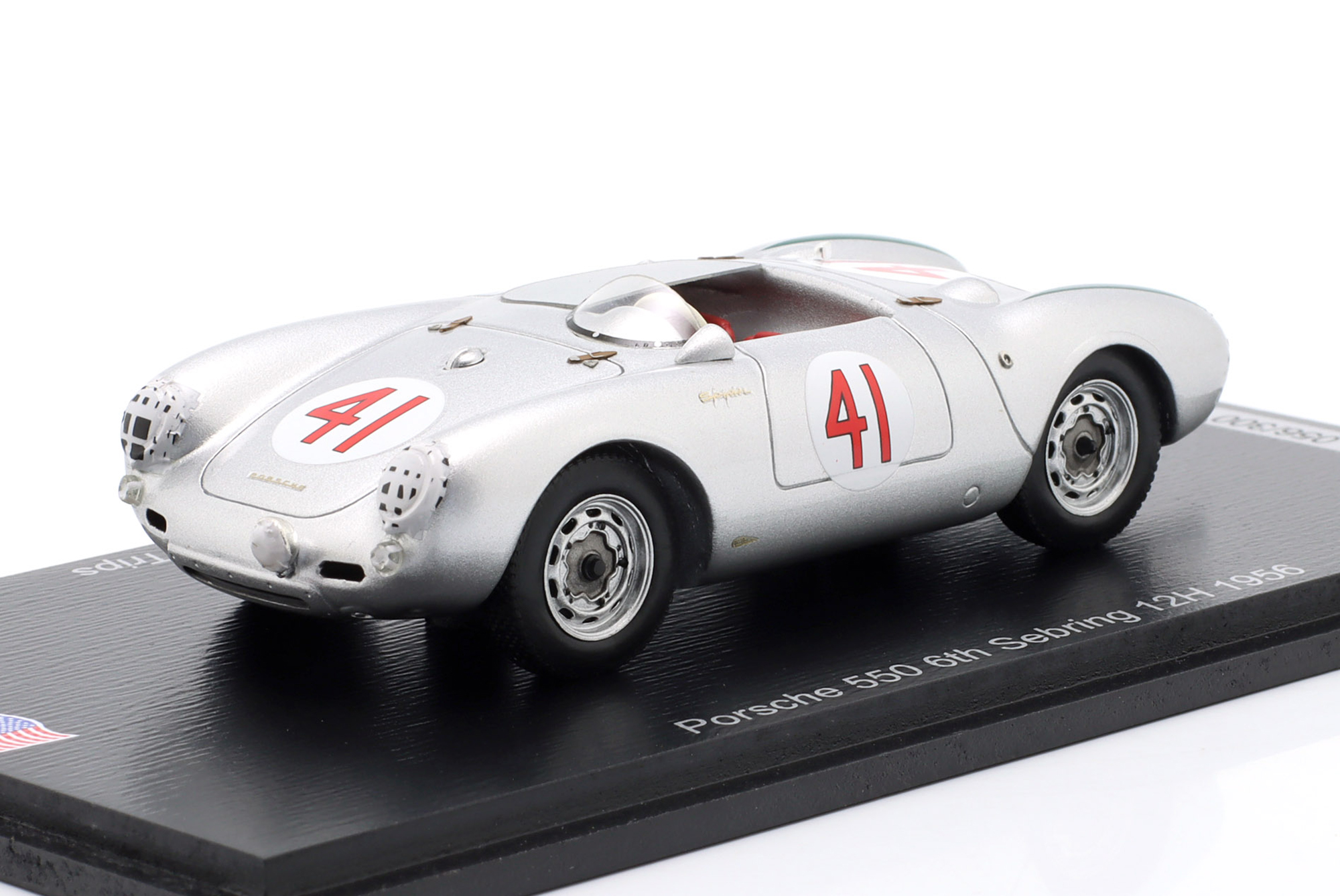 PORSCHE 550 SPYDER #41 6TH 12H SEBRING 1956 HERRMANN VON TRIPS / ПОРШЕ 550 СПАЙДЕР 6 МЕСТО 12 ЧАСОВ СЕБРИНГ ХЕРРМАНН ВОЛФГАНГ ВОН ТРИПС