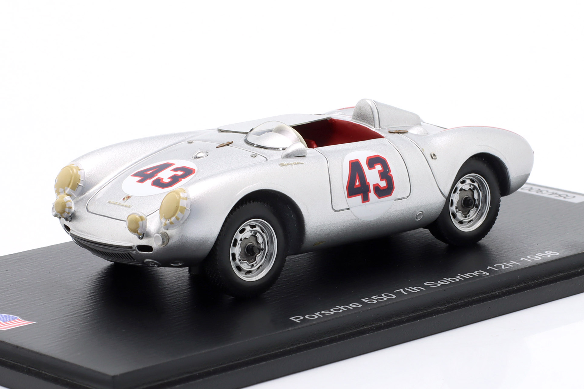 PORSCHE 550 SPYDER #43 7TH 12H SEBRING 1956 MCAFEE, LOVELY / ПОРШЕ 550 СПАЙДЕР 7 МЕСТО 12 ЧАСОВ СЕБРИНГ МКАФИ ЛОВЕЛЙ