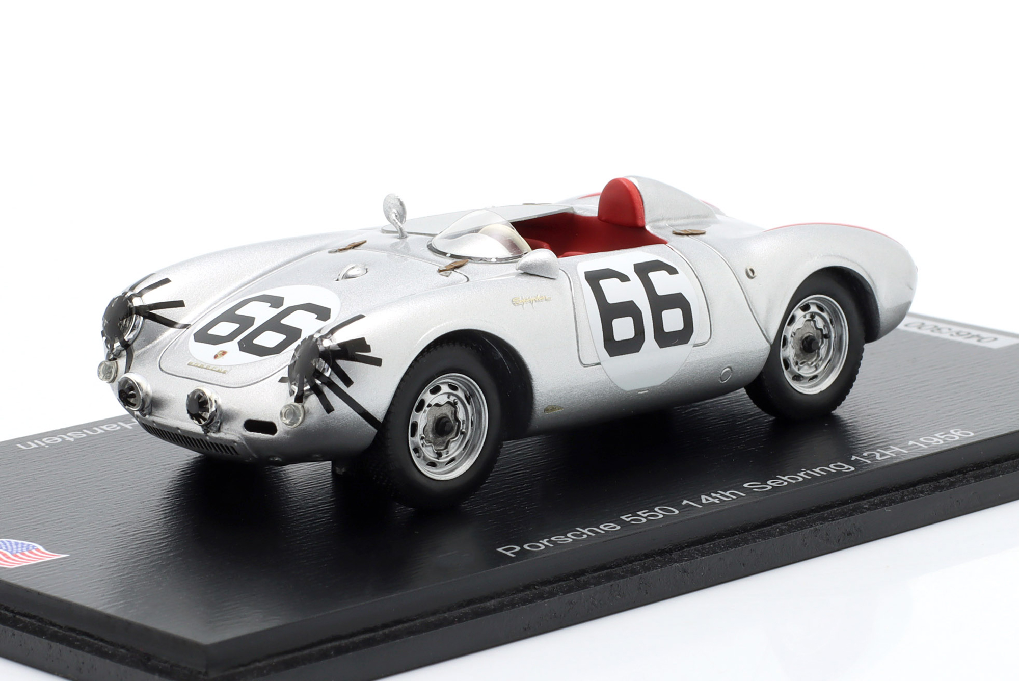 PORSCHE 550 SPYDER #66 12H SEBRING 1956 MARSHALL, BRUNDAGE, VON HANSTEIN / ПОРШЕ 550 СПАЙДЕР 12 ЧАСОВ СЕБРИНГ МАРШАЛЛ БРУНДАГЕ ХАНСТЕЙН