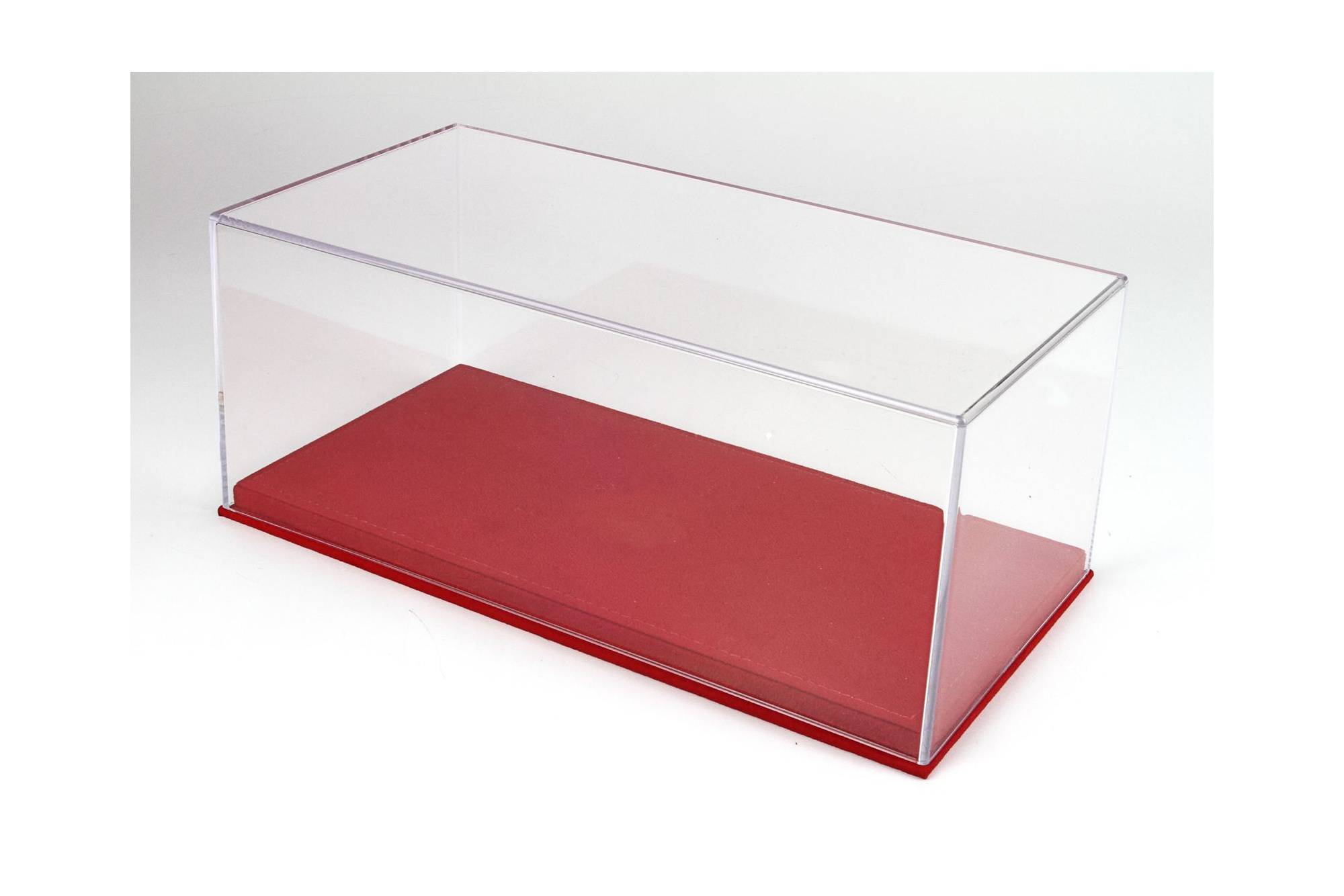 DISPLAY CASE WITH RED ALCANTARA BASE RED STITCHING / БОКС ББР 1:1