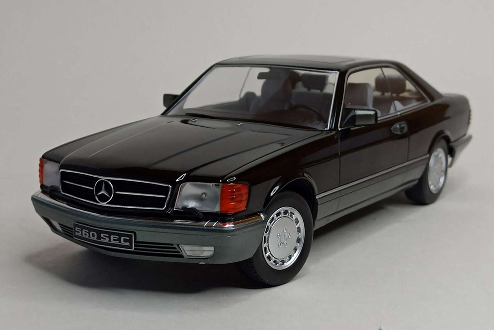MERCEDES 560 SEC W126 BLACK 1:18 KK SCALE