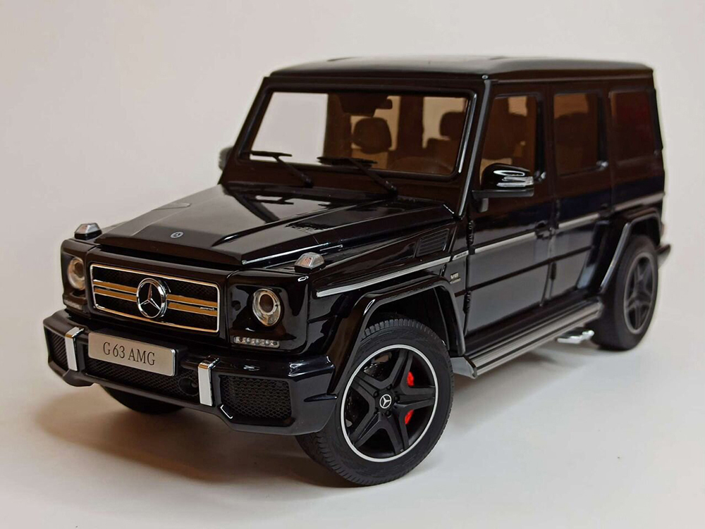 MERCEDES G63 AMG 2015 BLACK ALMOST REAL 1:18