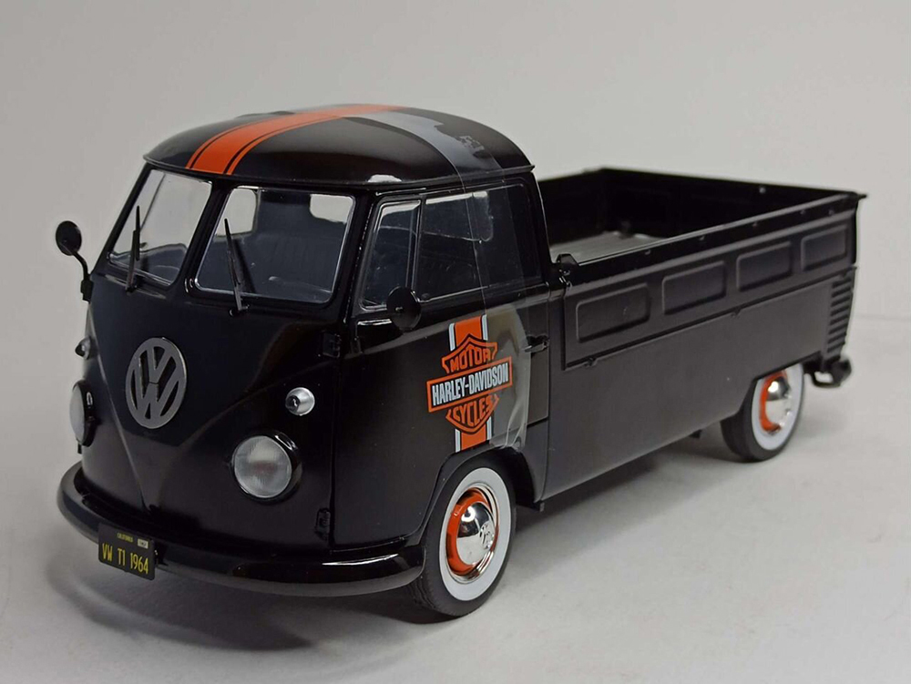 VW VOLKSWAGEN T1 PICK-UP HARLEY DAVIDSON 1:18
