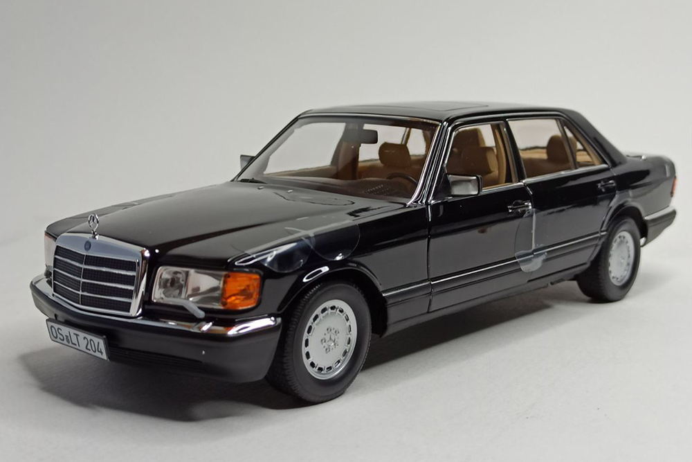 MERCEDES 560 SEL (W126) 1989 BLACK NOREV 1:18