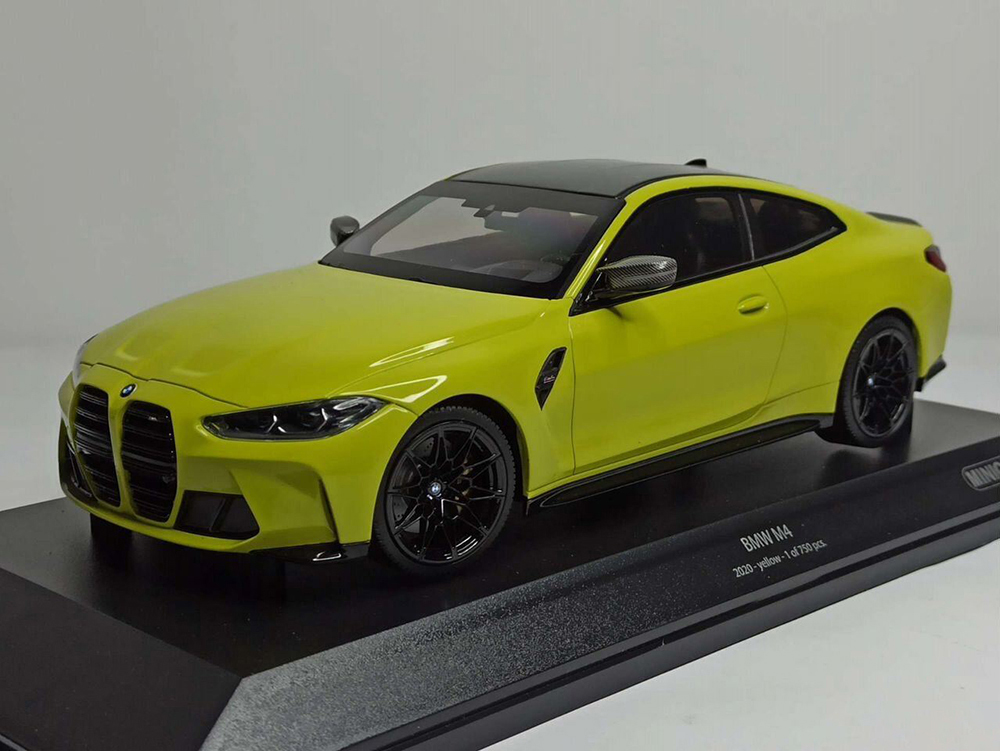 BMW M4 YELLOW (G82) 2020 LIMITED 1:18 MINICHAMPS
