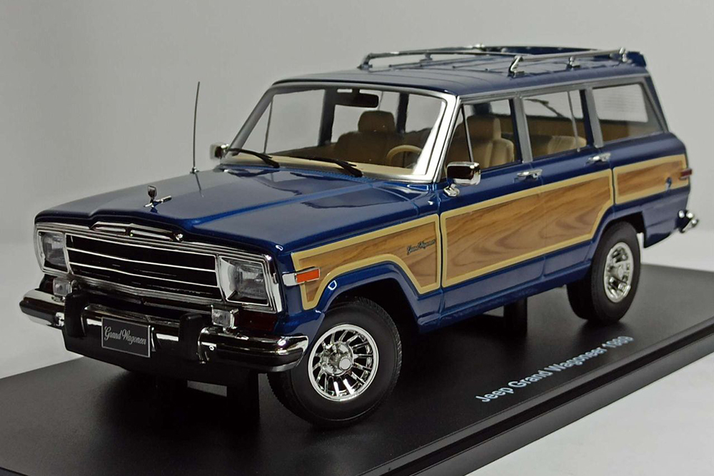 JEEP GRAND WAGONEER BLUE 1989 KK SCALE 1:18