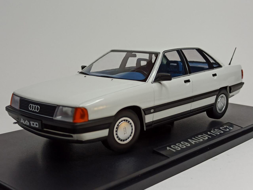 AUDI 100 C3 1989 WHITE 1:18