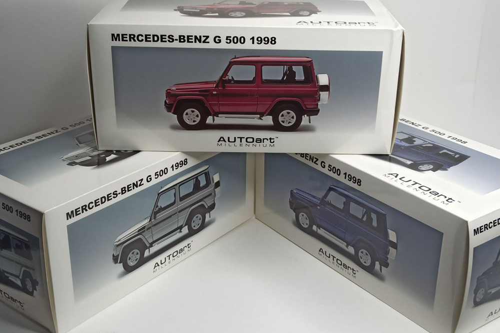 MERCEDES G500 1998 КОМПЛЕКТ-3ШТ AUTOART 1:18