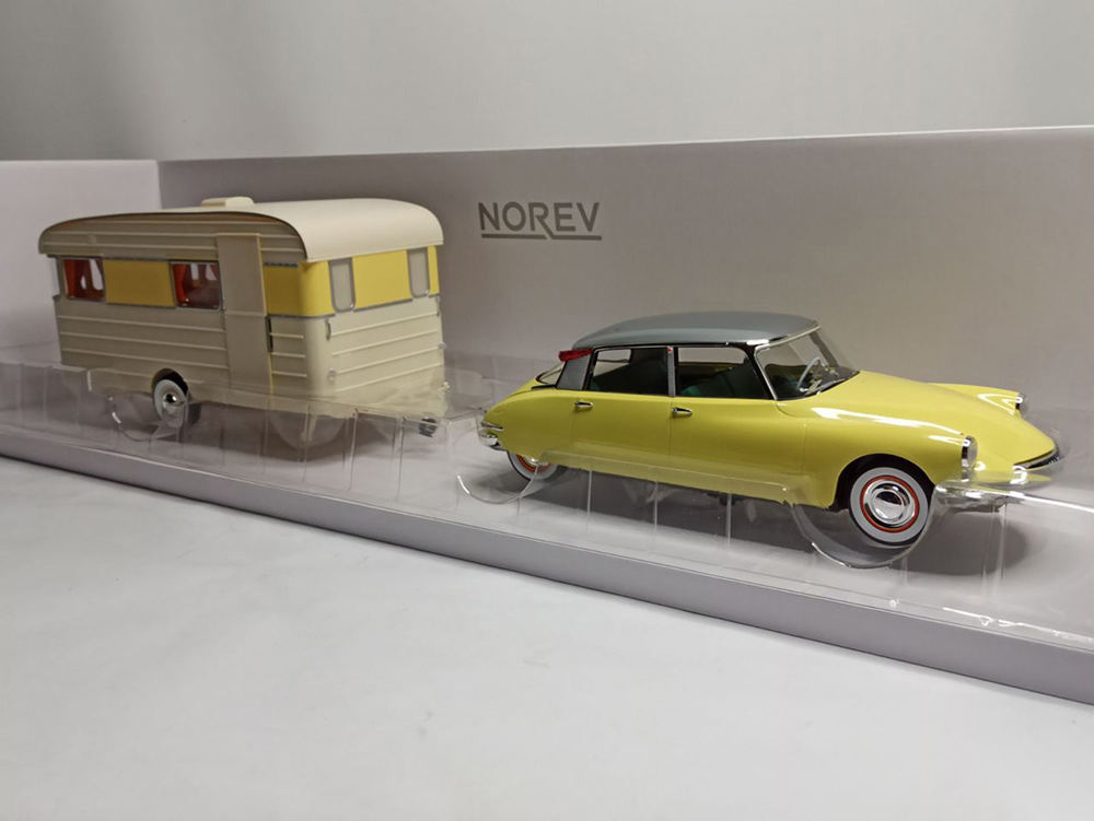 CITROEN DS 19 - 1960 + CARAVAN DIGUE PANORAMIC 1:18