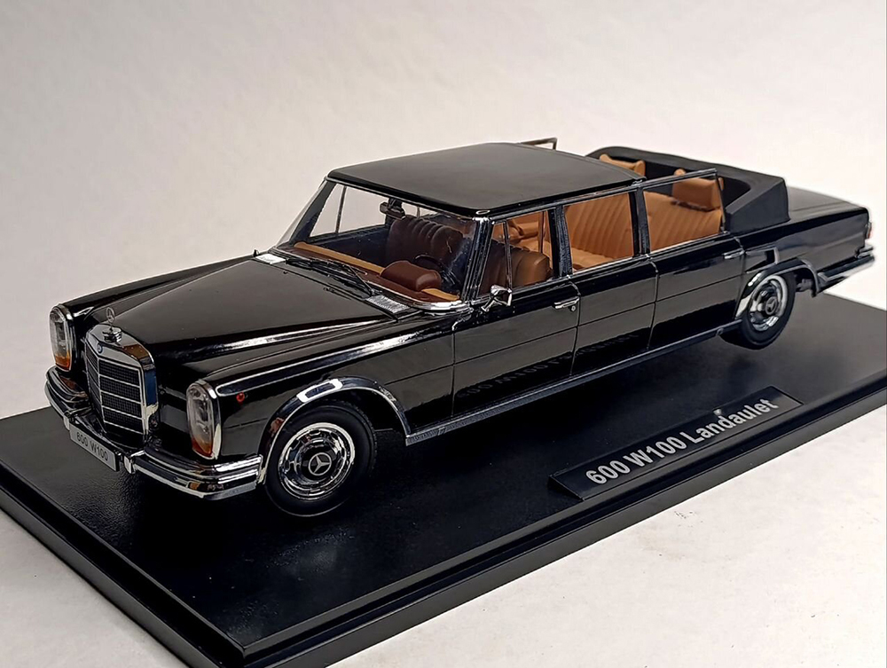 MERCEDES W100 LANDAULET BLACK 1:18 KK SCALE