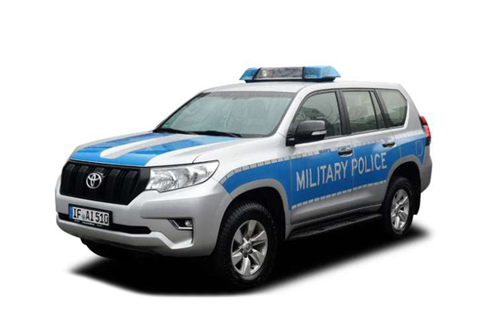 TOYOTA LAND CRUISER PRADO 2018 - 18-Я БРИГАДА ВОЕННОЙ ПОЛИЦИИ США В ГЕРМАНИИ / ТОЙОТА ЛАНД КРУИСЕР ПРАДО 18 СЕРЕБРИСТЫЙ