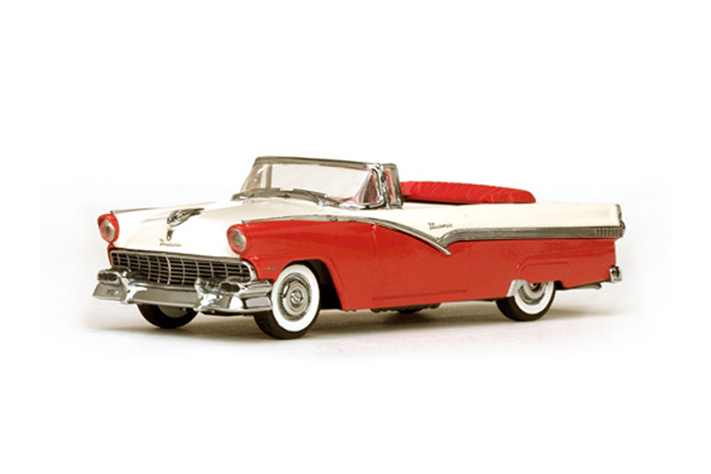 FORD FAIRLANE ОТКРЫТЫЙ КАБРИОЛЕТ 1956 КРАСНЫЙ С БЕЛЫМ