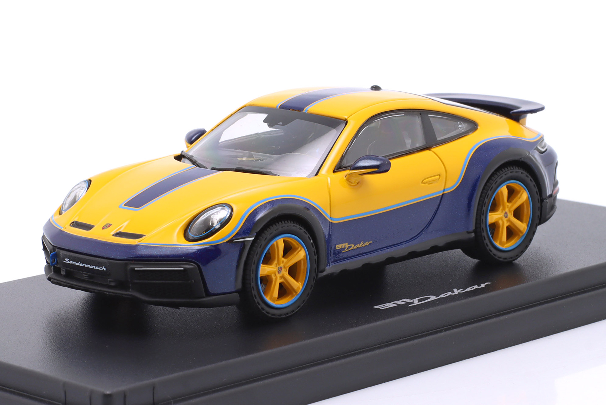 PORSCHE 911 (992) DAKAR SPECIAL REQUEST YEAR 2024 YELLOW/BLUE / ПОРШЕ 911 (992) ДАКАР ИНДИВИДУАЛЬНЫЙ ЗАКАЗ 2024 ЖЕЛТЫЙ С СИНИМ