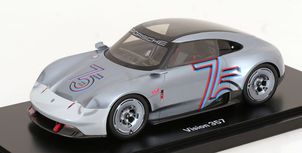 PORSCHE VISION 357 2023 SILVER-GREY METALLIC BLACK
