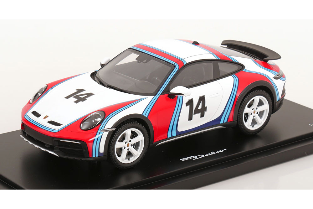PORSCHE 911 (992) DAKAR MARTINI DESIGN 2023 WHITE RED BLUE