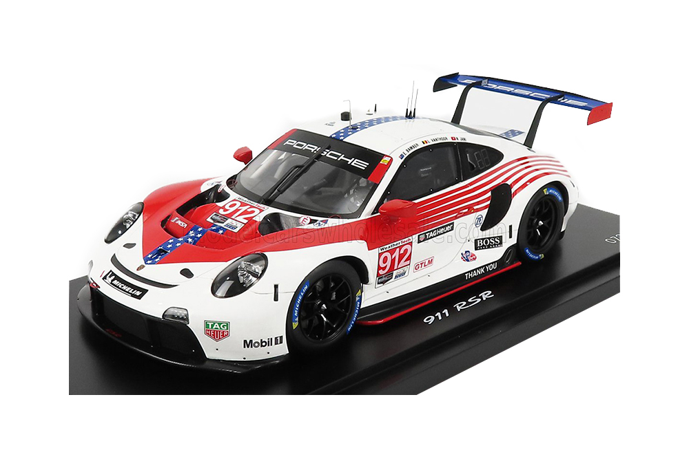 PORSCHE 911 991-2 RSR PORSCHE GT TEAM N912 2ND GTLM CLASS 12H SEBRING IMSA (2020) E.BAMBER - L.VANTHOOR - N.JANI, WHITE RED