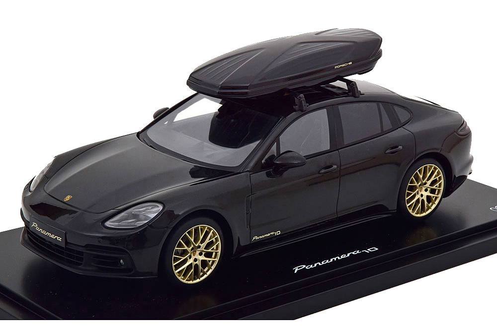 PORSCHE PANAMERA 10 YEARS EDITION WITH ROOF BOX 2020 BLACK METALLIC / ПОРШЕ ПАНАМЕРА С БАГАЖНИКОМ ЧЕРНЫЙ