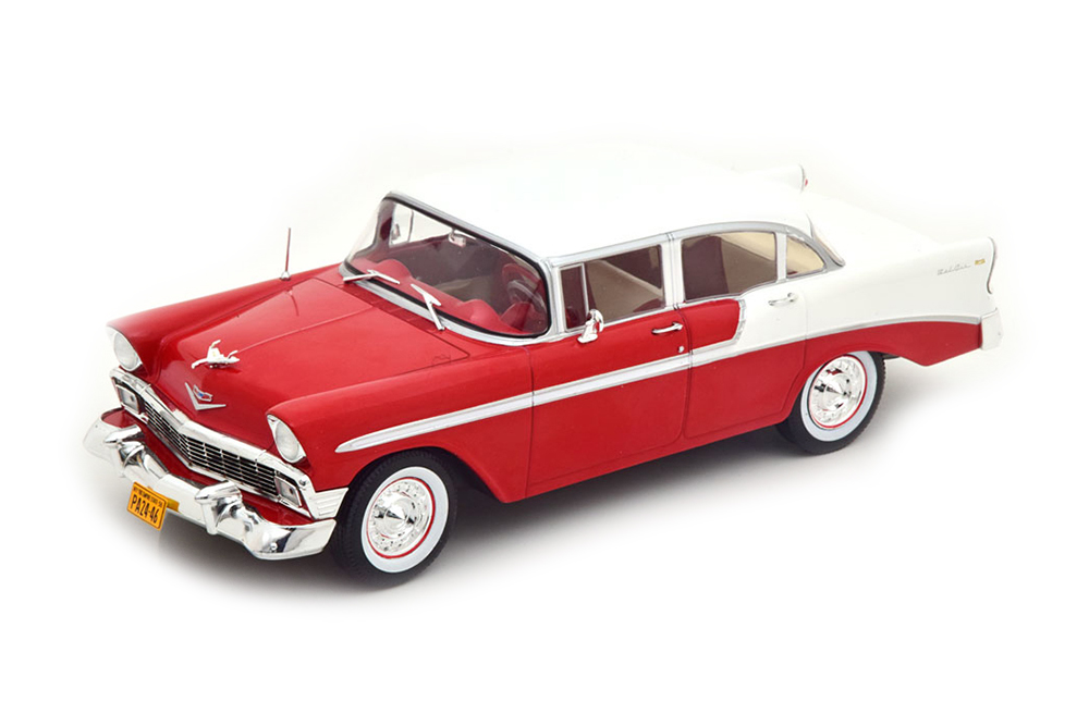 CHEVROLET BELL AIR SEDAN 4-DOOR 1956 RED/WHITE / ШЕВРОЛЕ БЕЛЛ-ЭЙР