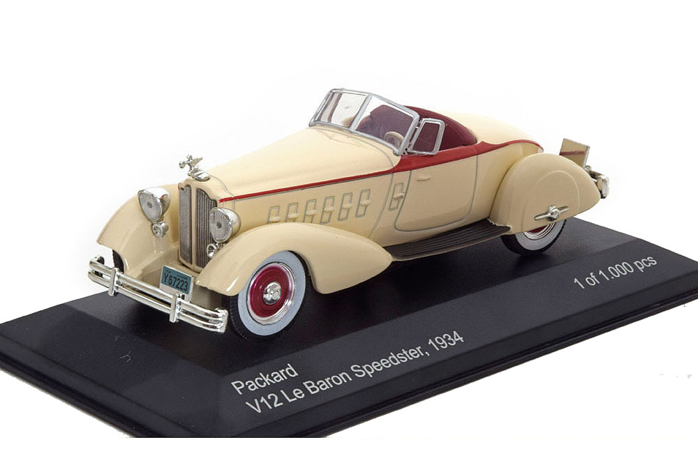 PACKARD V12 LE BARON SPEEDSTER 1934 BEIGE/RED