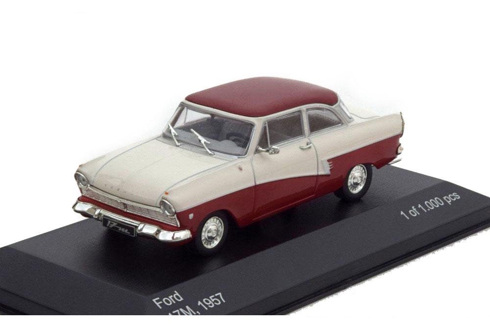 FORD TAUNUS 17M (P2) 1957 WHITE/DARK RED