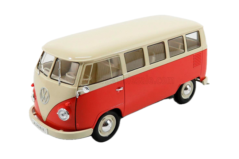 VW VOLKSWAGEN T1 MINIBUS (1963), RED CREAM