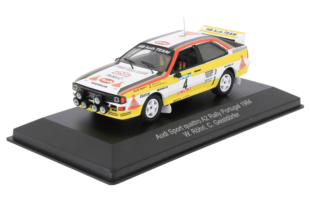 AUDI SPORT QUATTRO A2 #4 RALLYE PORTUGAL 1984 ROHRL/GEISTDORFER / АУДИ КВАТРО РАЛЛИ ПОРТУГАЛИИ