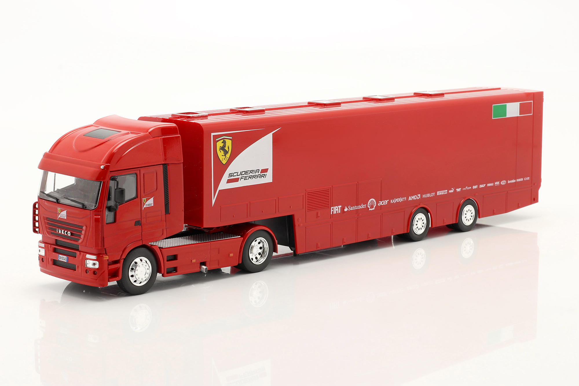 IVECO STRALIS RACE CAR TRANSPORTER SCUDERIA FERRARI RED / ИВЕКО СТРАЛИС РАКЕ КАР ТРАНСПОРТЕР СКУДЕРИЯ ФЕРРАРИ КРАСНЫЙ