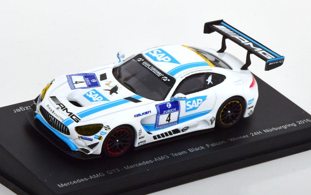 MERCEDES AMG GT3 WINNER 24H NUERBURGRING 2016 (ДЛИНА МОДЕЛИ 6-10 СМ)