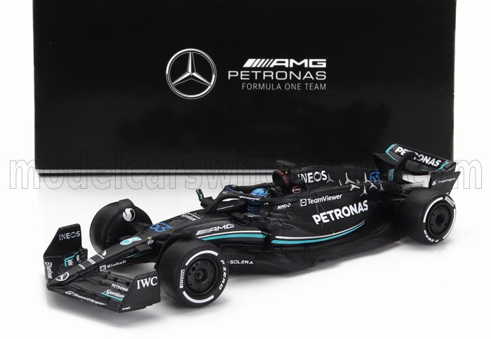 MERCEDES-BENZ GP F1 W14 TEAM MERCEDES-AMG PETRONAS FORMULA ONE #63 SEASON (2023) GEORGE RUSSEL, MATT BLACK (ДЛИНА МОДЕЛИ 6-10 СМ)