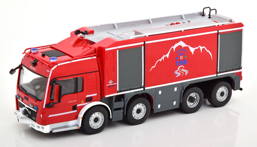 MAN TGS PROTEUS GEIE TMB FIRE ENGINE FRANCE RED SILVER