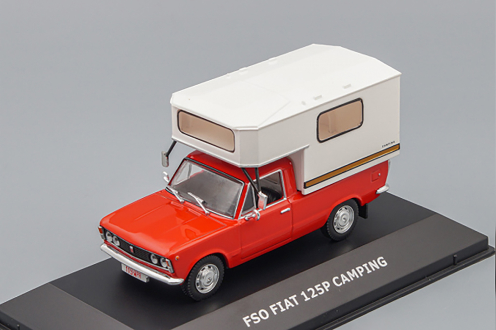 FIAT 125P CAMPING, KULTOWE LEGENDY FSO 19, RED / WHITE